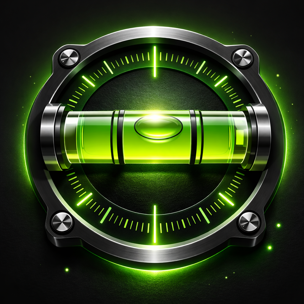 Level Tool App Icon - Bubble Level and Digital Angle Finder